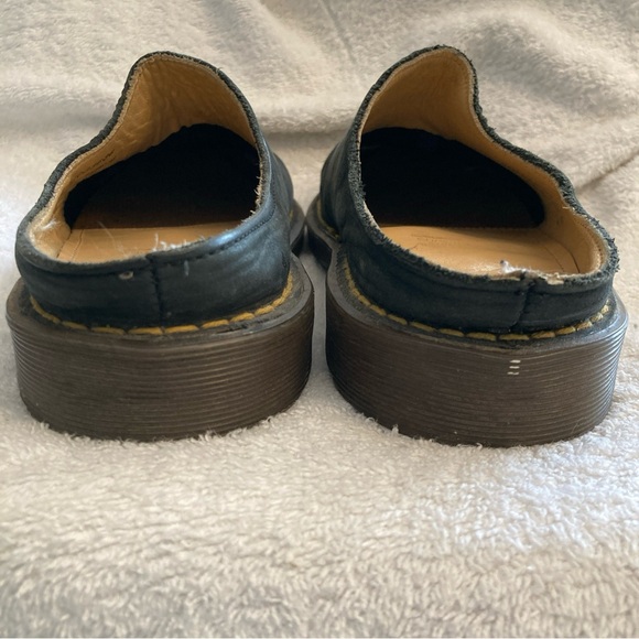 Vintage Doc Martens Black Leather Mules UK 6 US 7.5 - Picture 6 of 11